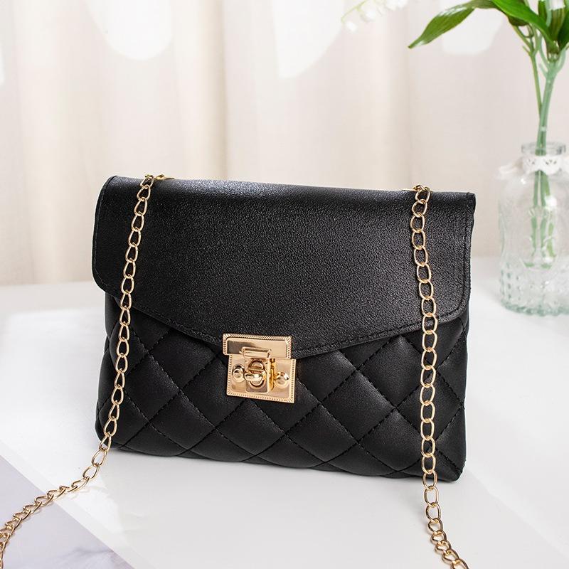 New Embroidered Small Square Bag Autumn Mobile Phone Bag Fashionable and Simple Diamond Shoulder Bag Messenger Bag One Piece