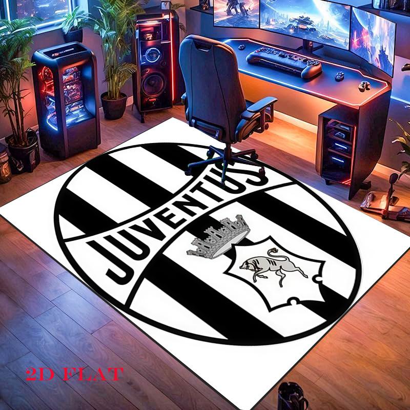 Tappeto Rug Juve per Soggiorno Camera da Letto Casa Decorazione Divano, Tappetino Antiscivolo per Giochi Bambini