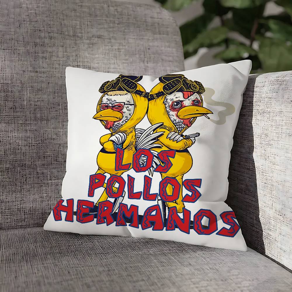 L-Los P-Pollos Hermanos Pillow Case For Sofa Decor Car Office Room Printing Cushion Cover Decorations and Protector
