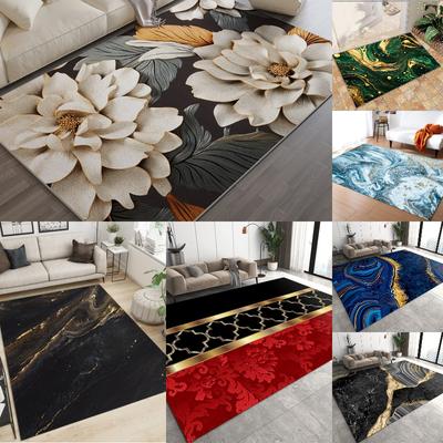 Moderner leichter Luxus Druck Großer Teppich Rutschfest Verschleißfest Weiche Matte für Wohnzimmer und Schlafzimmer Teppich Leicht zu reinigen Mode