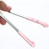 Froiny Cat Paw Food Tongs, Heat-Resistant Stainless Steel BBQ Tongs, Cute Design, Set of 2