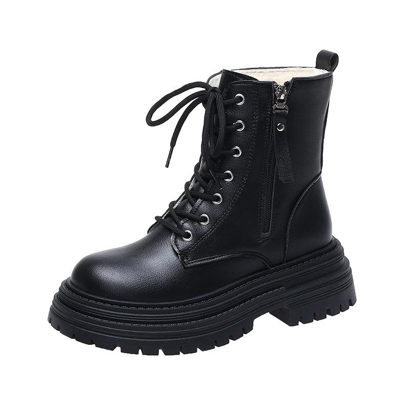 Small Thick-soled Martin Boots Women's Boots 2025 New Autumn and Winter Retro Heightening Short Boots Versatile Locomotive Boots