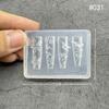 With Box Nailart Mold Transparent Silicone Template New Nail Art Template  Nail Decoration