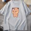 Unisex Tshirt Cute Cartoon Bubu Is Throwing Flipflops At Dudu Tshirt Funny Cotton Short Sleeve Grpahic T Shirts Unisexs Clothes Tops