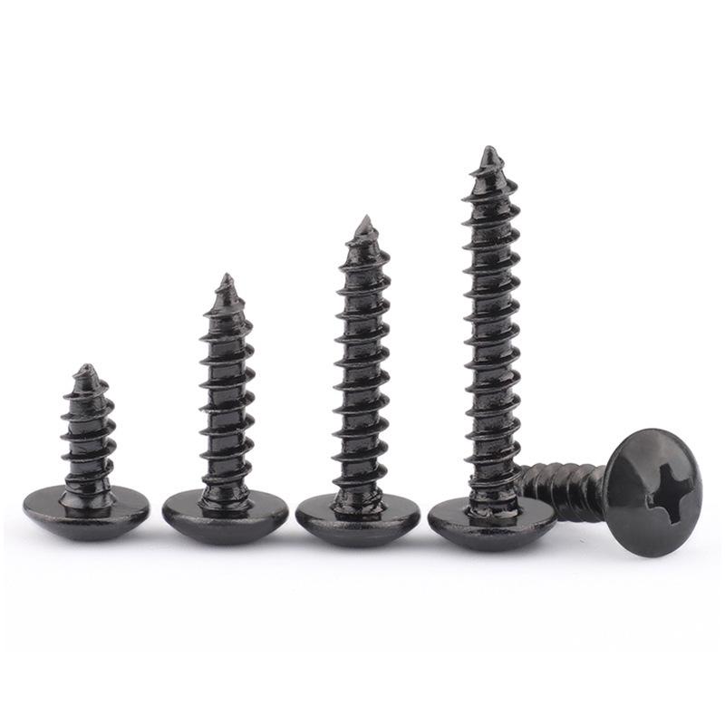 Yigu Black Zinc 304 Stainless Steel Phillips Large Flat Head Self-Tapping Screw