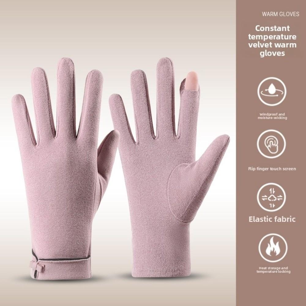 Neue Dralon Winterhandschuhe Warm Vollfinger Fahrhandschuhe Winddicht Touchscreen Handschuhe Mädchen