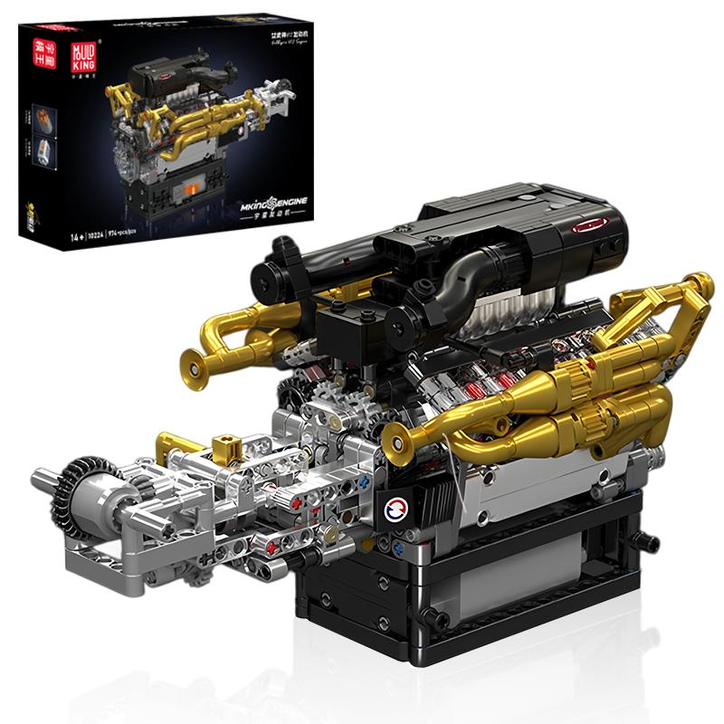 

10224 Модель двигателя Valkyrie V12 974 детали Набор деталей для сборки из кирпичиков Сборка кирпичиков Двигатель Кирпичные игрушки Детский рождественский подарок