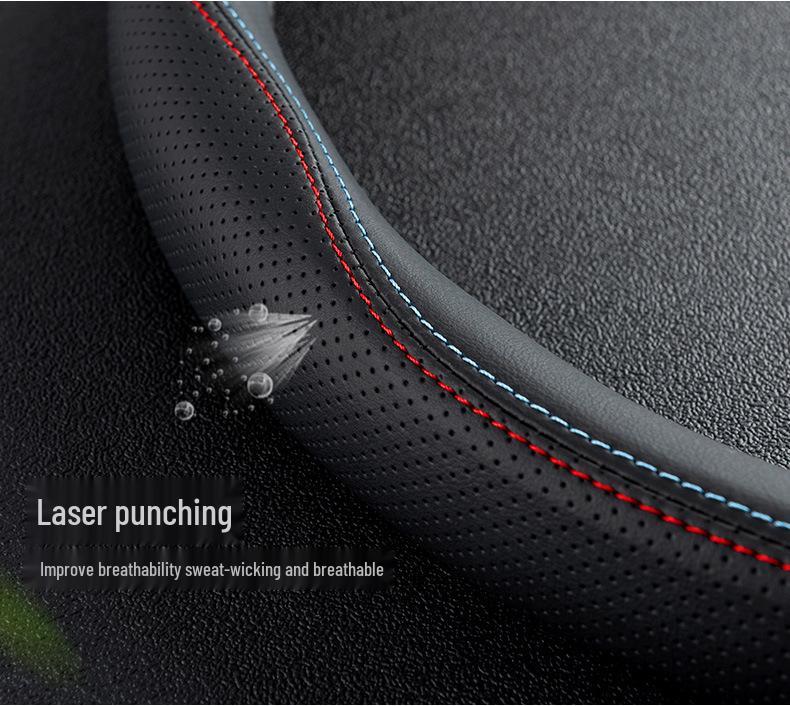 Custom Steering Wheel Cover for BYD Han EV, Song PLUS, Tang DMI, Yuan Pro, Dolphin, and Han DMi.