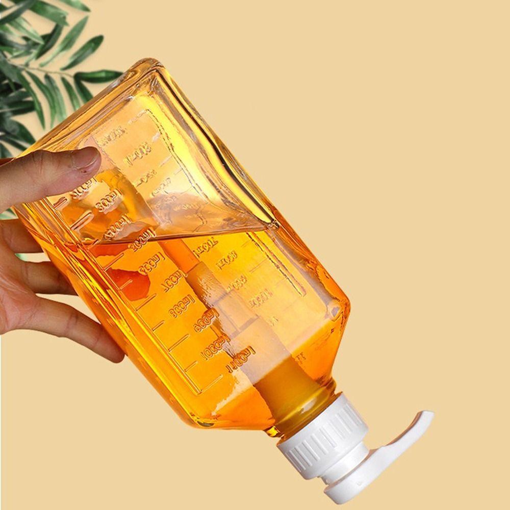 Large Capacity Syrup Drip Dispenser with Scale Lotion Dispensing Bottle Coffee Syrup Press Bottle