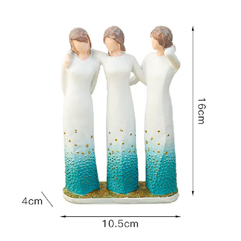 Three Sisters Ornaments Tabletop Ornaments Gifts Resin Crafts Decorations Holiday Commemorative Gifts Art Decorations New