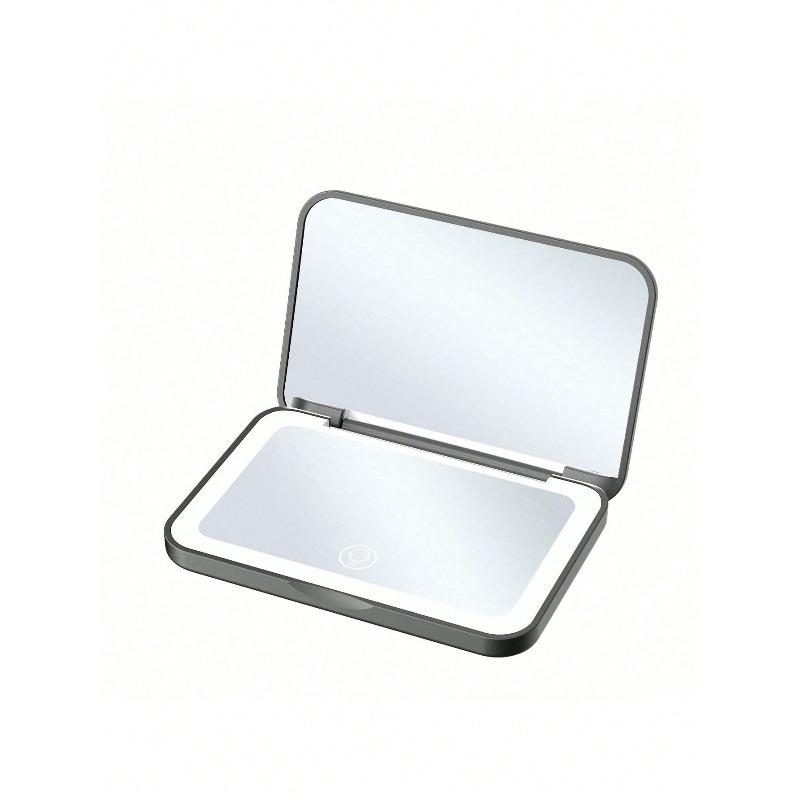 LED Makeup Mirror ,Makeup Mirror With Lights,Portable Mini Vanity Mirror ,LED Lighted Travel Compact Makeup Mirror,Pocket Mirror With Lights Black