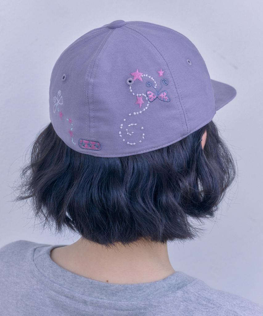 AMBLER Vintage Butterfly Cap Embroidered Camp Ball Cap Ah702 (Purple)