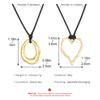 Trendy Hollowed Out Large Heart Shape Pendant Necklace Clavicle Chain for Women Holiday Fashion Jewelry Accessories Gift
