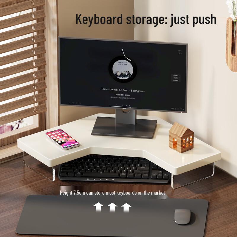 Ollymurs Corner Monitor & Laptop Riser Stand