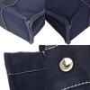 Used HERMES Handbag Tote PM Deauville canvas Navy Navy casual