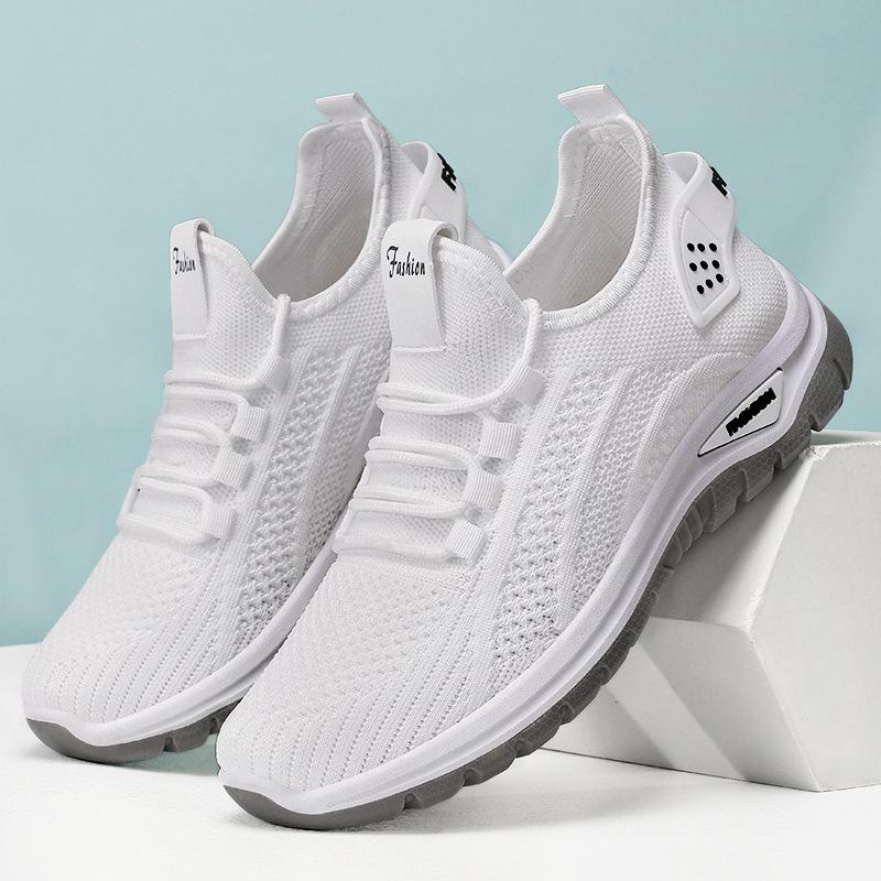 New mesh sneakers comfortable and breathable shoes soft-soled shock-absorbing running shoes simple single shoes