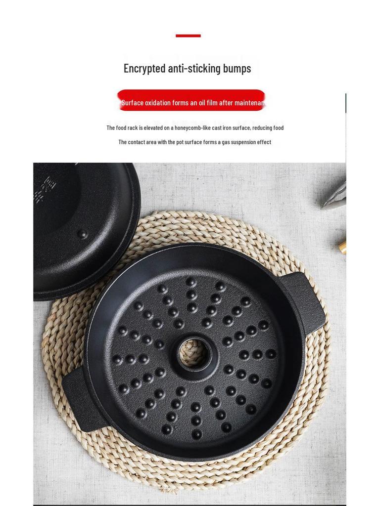 Thickened Cast Iron Sweet Potato Roasting Pot and Corn Grill