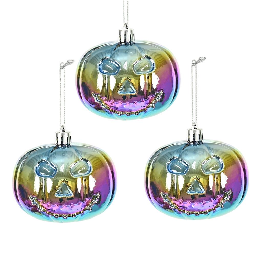 Halloween Indoor Decor  ,halloween Decorations  ,Halloween Christmas Tree Decoration 8CM Face  Colorful Plastic Ball Festival Party Decoration