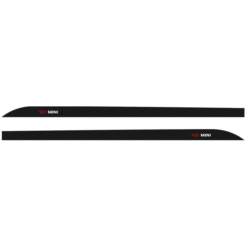 2pcs Car Side Skirt Sill Carbon Fibre Body Protection Sticker For BMW M Performance 1 3 5 7 Series M3 M4 M5 M6 X1 X3 X5 X6 X7