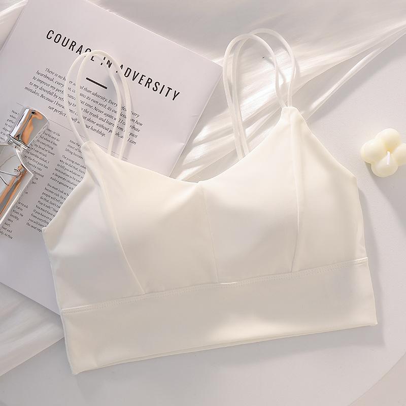 Seamless Beauty Back Thin Strap Wireless Padded Women Bra Camisole Tube Top