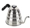 Kaffee-Kessel aus Edelstahl 1,2 l mit Temperaturanzeige, schmaler "Schwanenhals"-Ausgießer zum Kaffeeaufgießen, für den Herd geeignet | Kaffeekannen