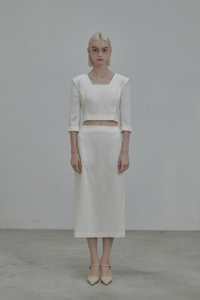 Mausolleum Hourglass Long Skirt - Ivory