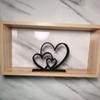 Romantic Heart-to-Heart Statue Plastic Love Heart Figurine Heart-shaped Sculpture  Bookshelf Decor