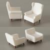 Miniatur-Creme-Puppenhaus-Sofa - Realistisch 1:12 Möbelmodelle für Puppenhaus.