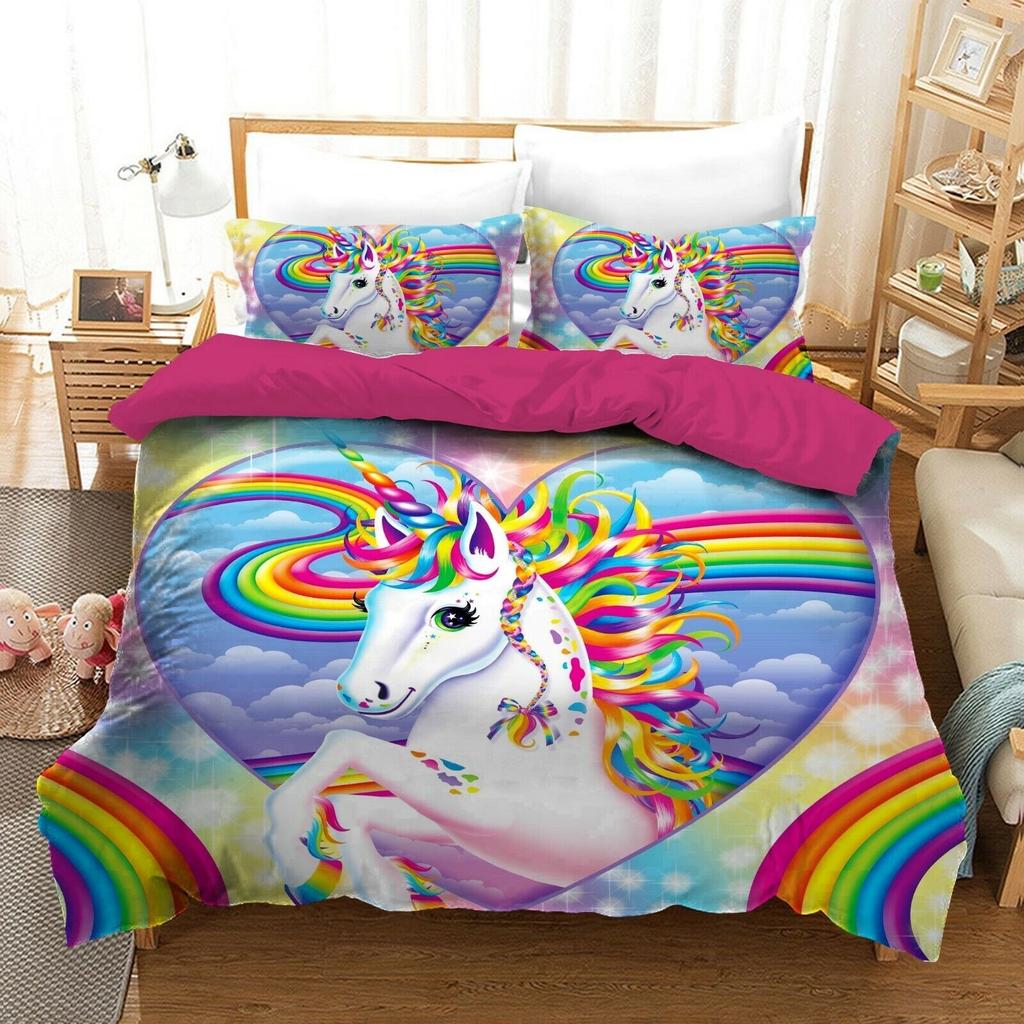 Single Double Queen King Size Quilt/Doona/Duvet Cover Pillowcase Bedding Set