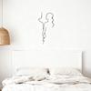 Abstract Metal Wall Art Couple Holding Hands Silhouette Iron Line Art Hanging Sculpture Modern Decorative Wall Hanging for Home and Office