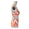 Women's Fashion Sexy 3 Pieces Sun Protection Swimwear Set Padded Top High Waisted Bottom Long Sleeves Cover-Up Swimsuit Printed Bathing Suit