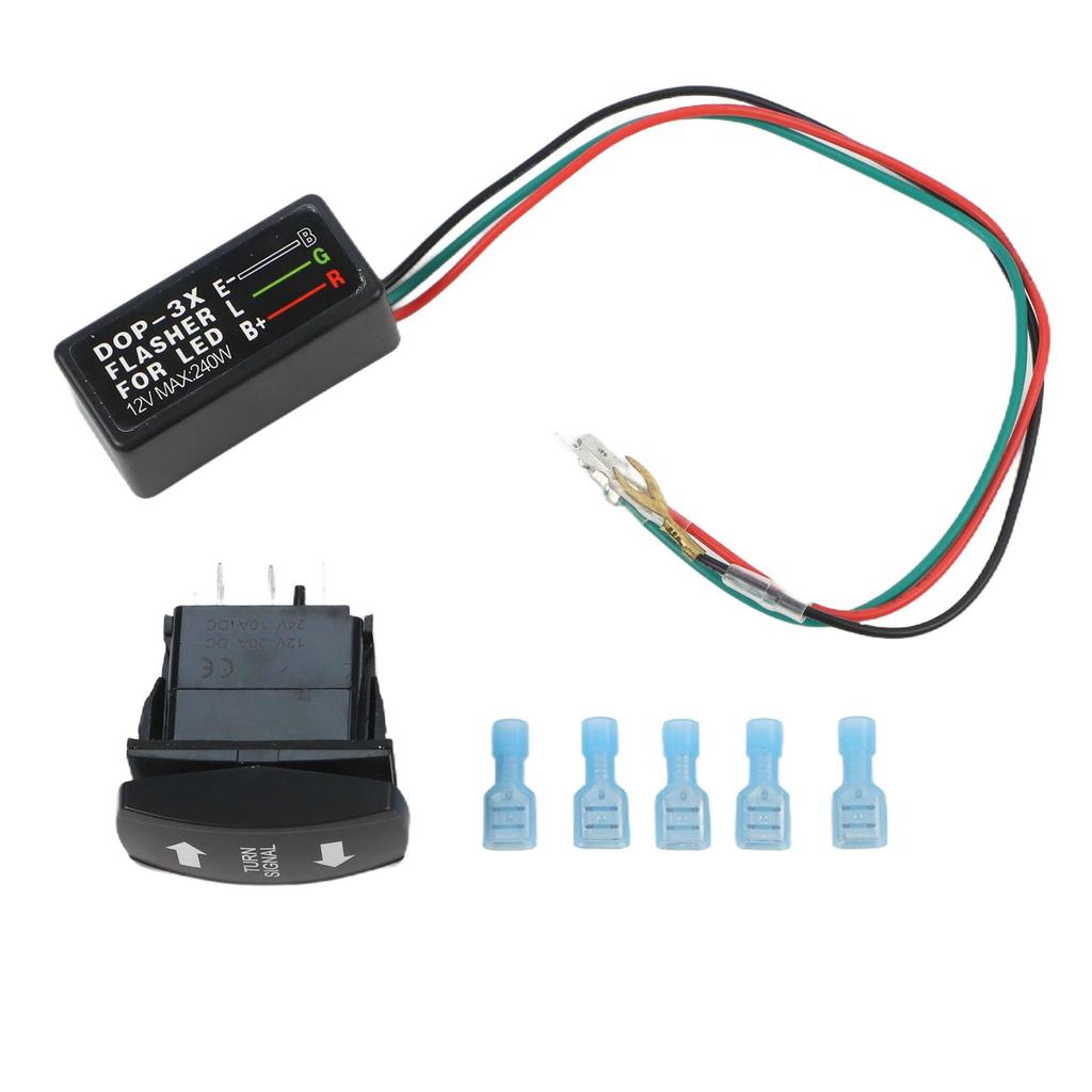 For ATVs For Cars LED Flashers Kit ATV Turn Signal Kit Enhanced Visibility Indicators Five Connectors Included