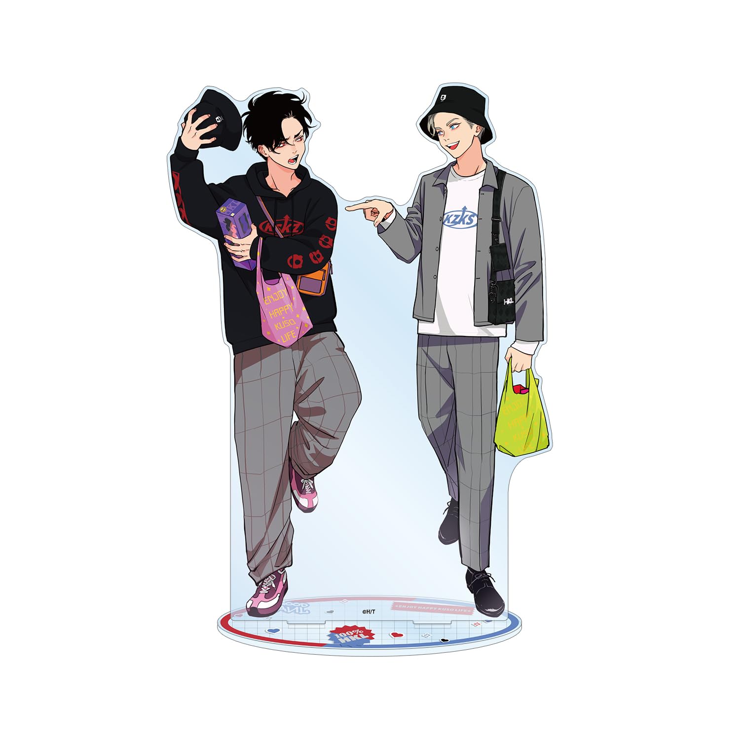 

Happy Kuso Life Harada Sensei Original Illustration Kyotaro Kasuya Yoshiyuki Kuzutani Exciting Shopping Extra Large Acrylic Stand & Ver.