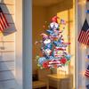 Yousheng Patriotic Window Cling American Flag Star Eagle Window Decals PVC Static Stickers for Independence Day Memorial Day 4th of July Home Office
