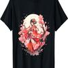 Kawaii Anime Girl In  Cherry Blossom Scene T-Shirt