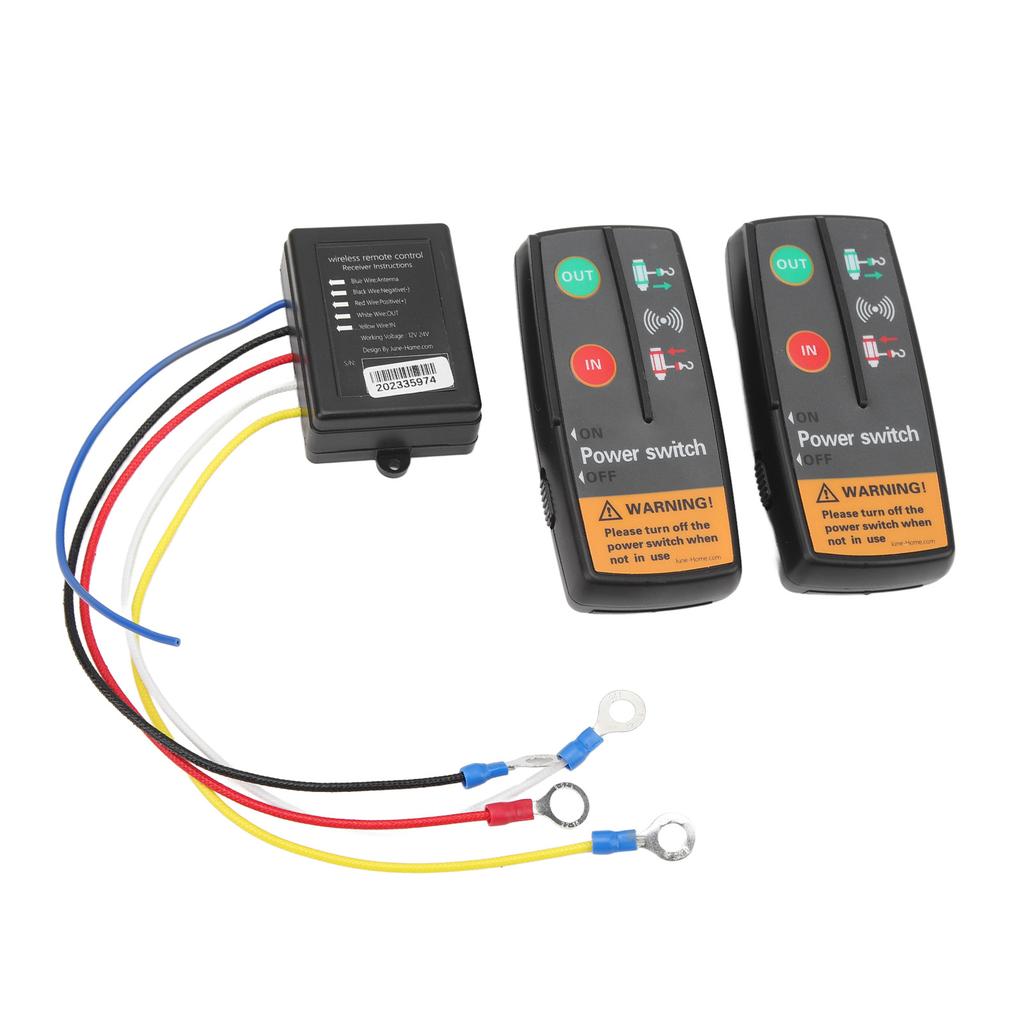Wireless Winch Remote Control Kit 12V 24V Fast Response 50 Feet Accurate Control with Receiver For Truck ATV SUV