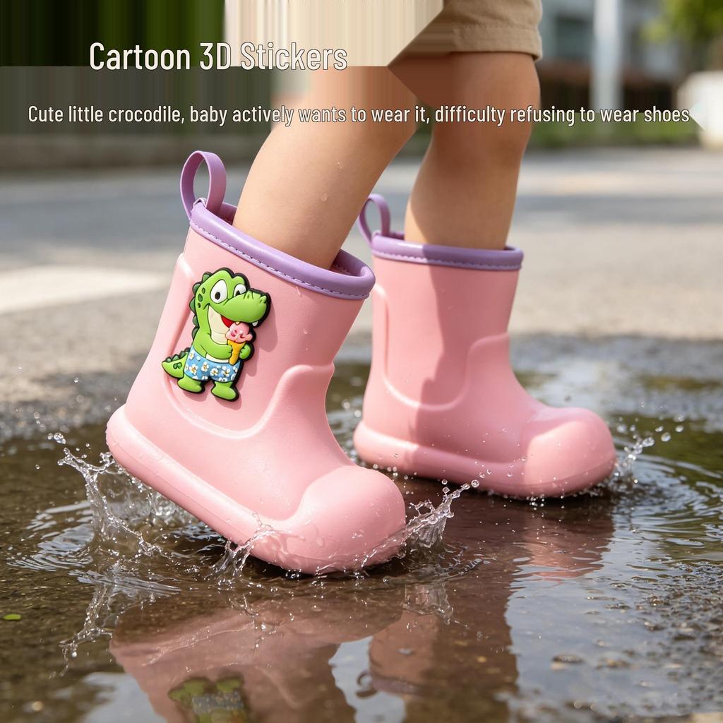 Children's Non-Slip Waterproof EVA Rain Boots - Soft, Breathable Baby Outdoor Footwear