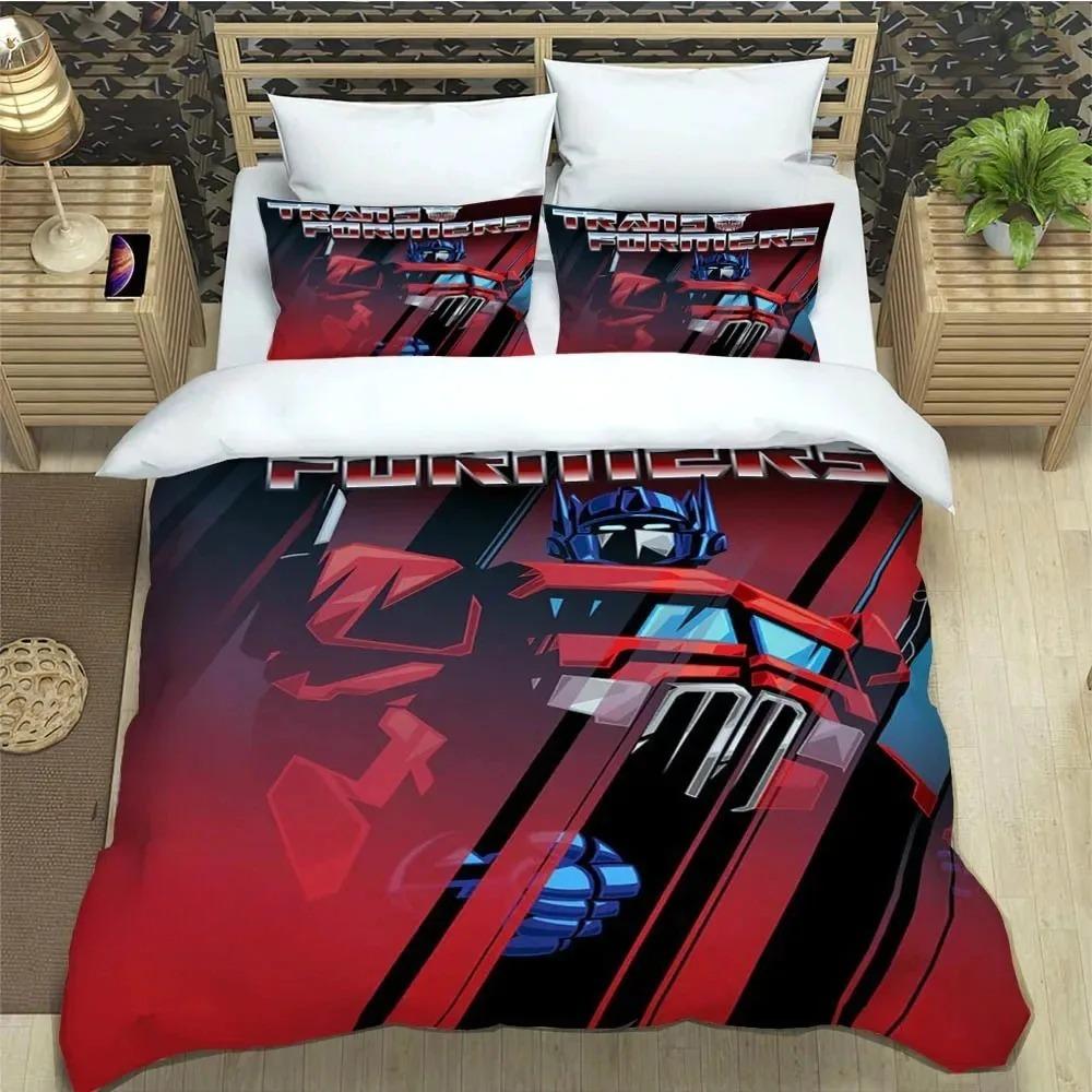Bumblebee Car Duvet Cover Transformers Pillowcase Bedding Set Adult Boy Girl Bedroom Decoration Children Single Double Size