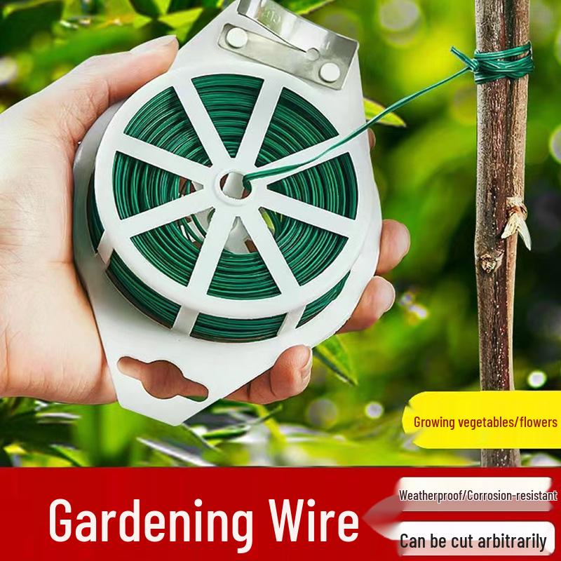 

Садовая проволока с покрытием: Садовая обертка и опора для цветов 20m Green Tie Wrap