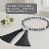 [Buddhist Altar. Te to Te Hand to Hand] Made in Japan, Black Shell Pearl 8mm Prayer Beads, Velvet Silk Tassel, Prayer Bead Case, Women's Prayer Beads,