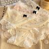 1/4PCS Women Sexy Bow Lace Panties Seamless Comfortale Breathable Briefs Mid-Waist Lingerie