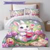Magical Easter Egg Pattern Bedding Quilt Set Quilt Cover Pillowcase Home Decoration Birthday Gift (1 * duvet cover + 2 * pillowcase, without core)