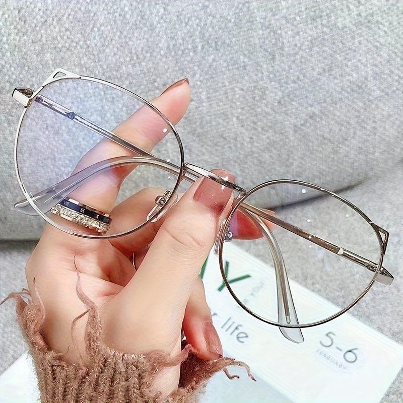

Fashionable New Style Internet Celebrity Cat Ear Anti-blue Light Glasses White Plain Glasses WHITE серебряный