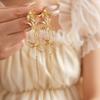 Chinese Ancient Style Bamboo Leaf Earrings Zinc Zinc Alloy Ear Jewelry Long Tassel Dangle Earrings  Party
