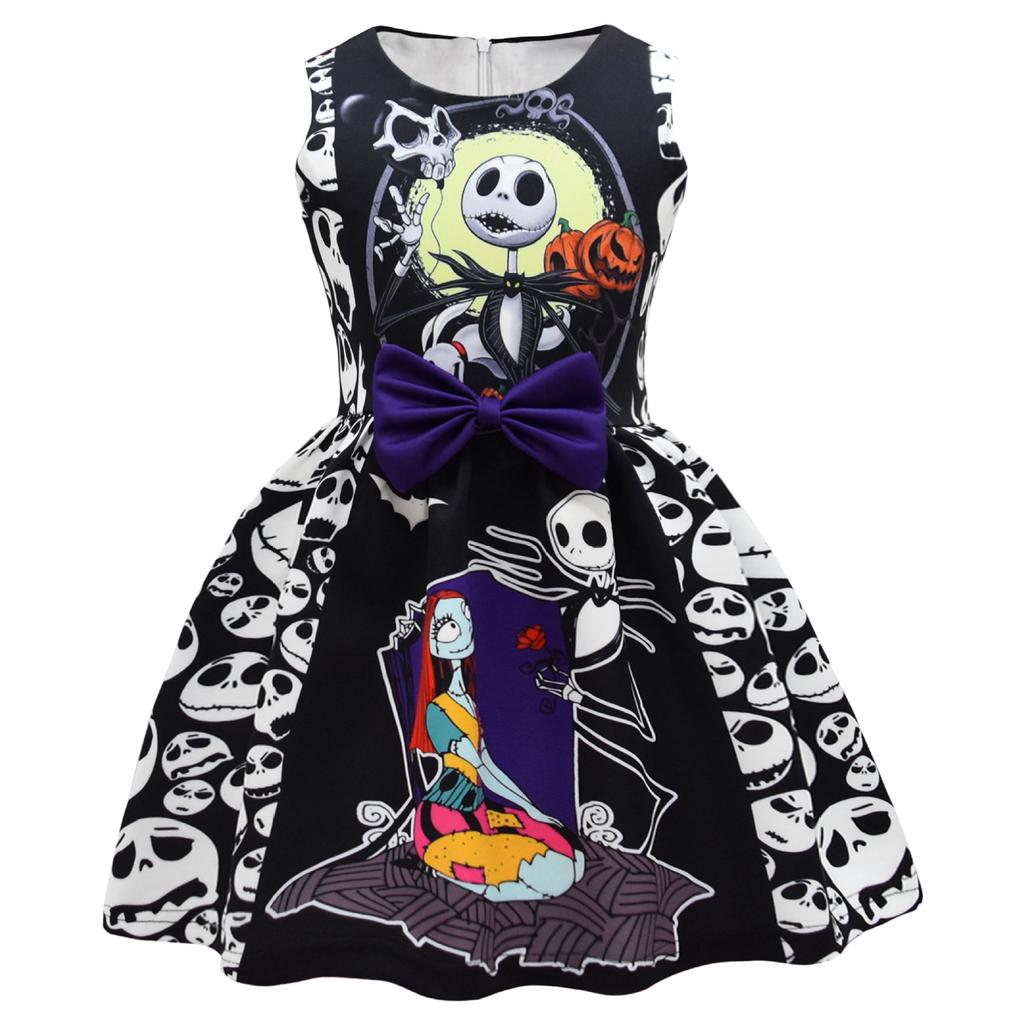 Halloween Sally And Jack, Bow Girl Dress + Bag 9196