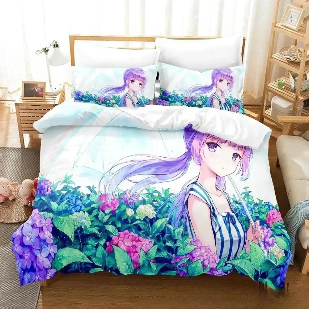 3D Print Anime Aikatsu Bedding Set Printed Bed Set With Pillowcase Bed Duvet Cover Soft Single Double Queen Super King Size
