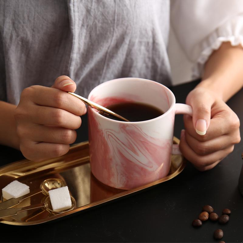 Marble Design Ceramics Mug 400ml Couple Cup Home Office Coffee Tea Cup