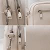 Neue kleine quadratische Tasche mit Litschi-Muster, bequemer Webriemen-Stil, breiter Schulterriemen, kleine Tasche, Umhängetasche für Damen