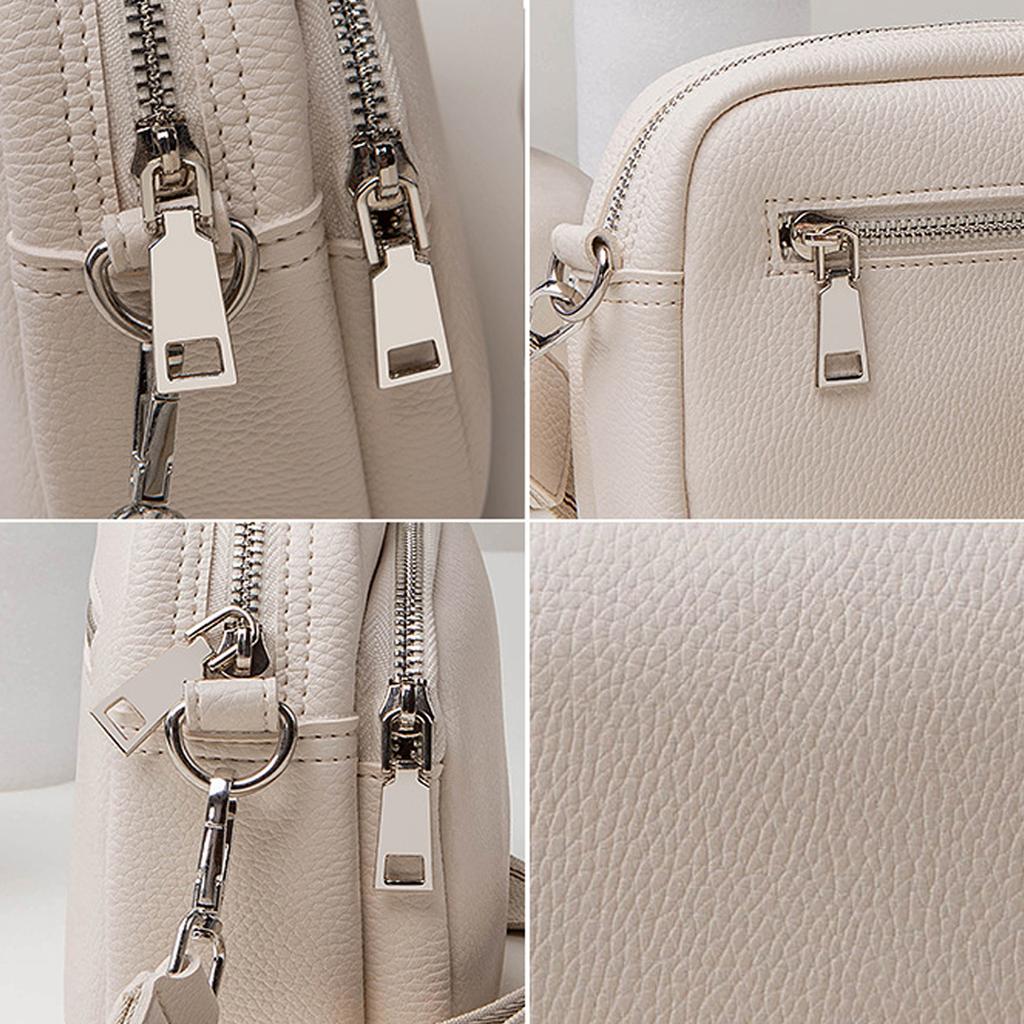 Neue kleine quadratische Tasche mit Litschi-Muster, bequemer Webriemen-Stil, breiter Schulterriemen, kleine Tasche, Umhängetasche für Damen