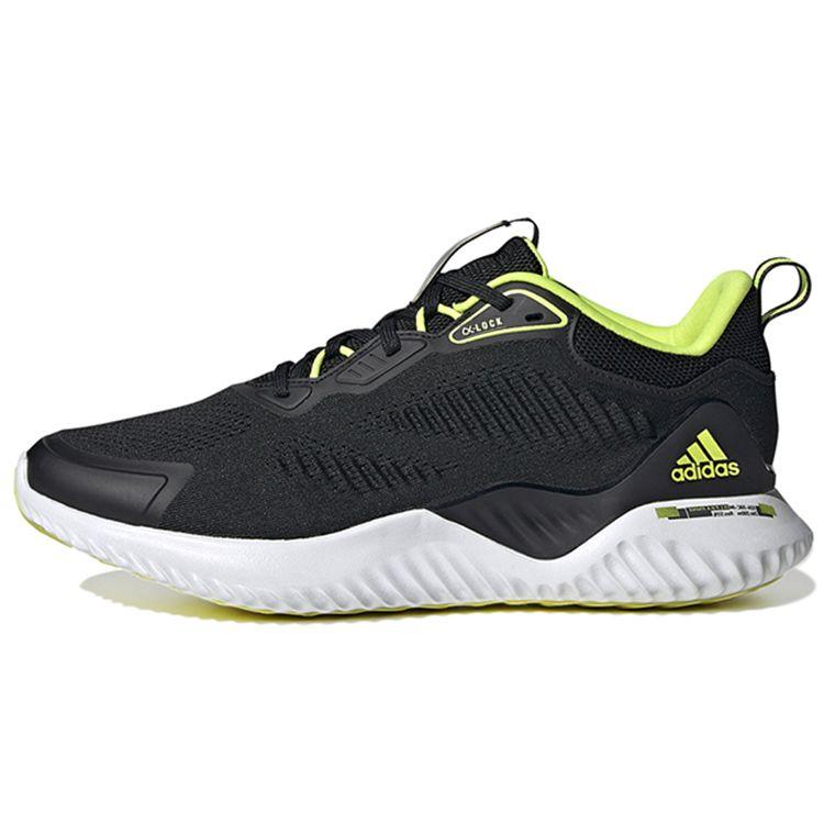 Adidas Alphabounce Beyond Soft Comfortable Fabric Durable Low-Top Casual Running Shoes Unisex Sneaker Black Green HP2635